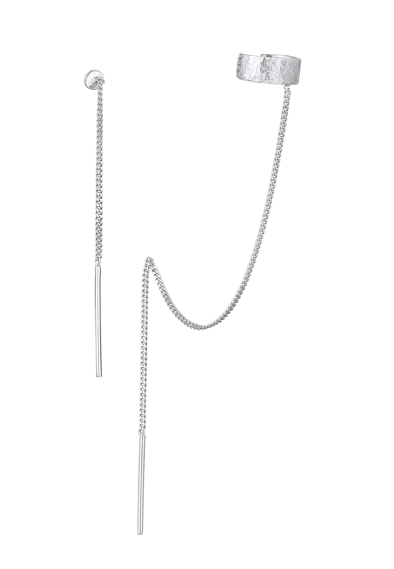 Elli Ohrringe Earcuff Mit Kette Durchzieher Plättchen