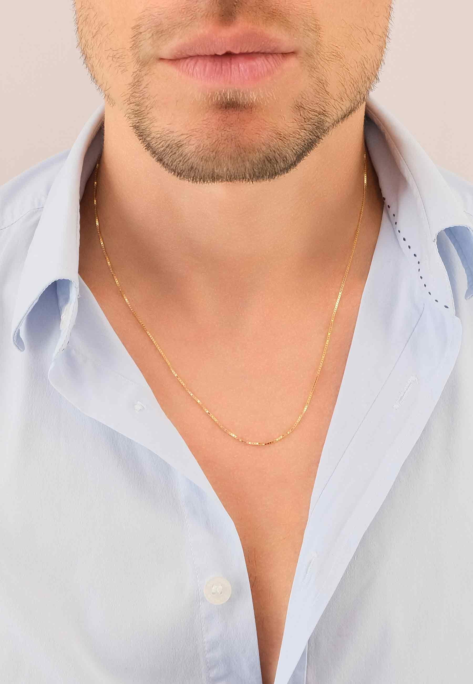 MUAU Schmuck Collier Venezianer Gelbgold 375, 0.9mm, 55cm