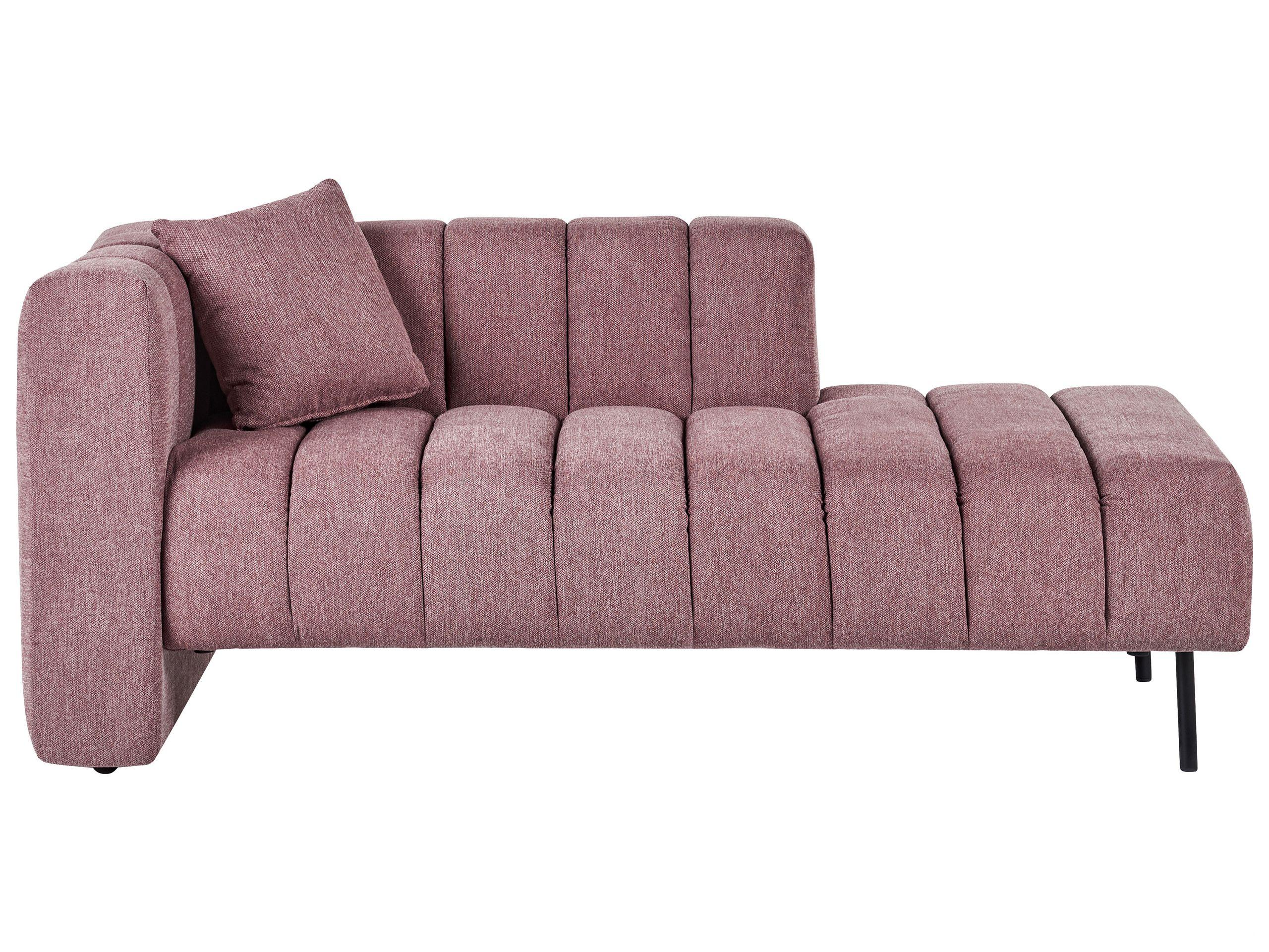 Beliani Linksseitige Chaiselounge aus Polyester Glamourös LANNILS