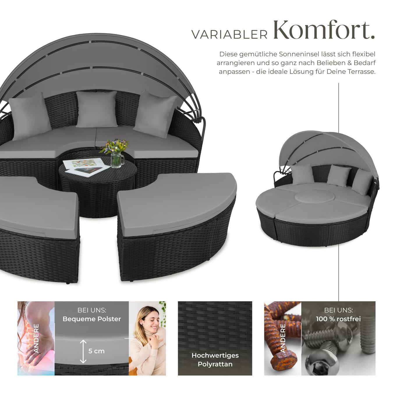 Tectake Rattan Sonneninsel Santorin