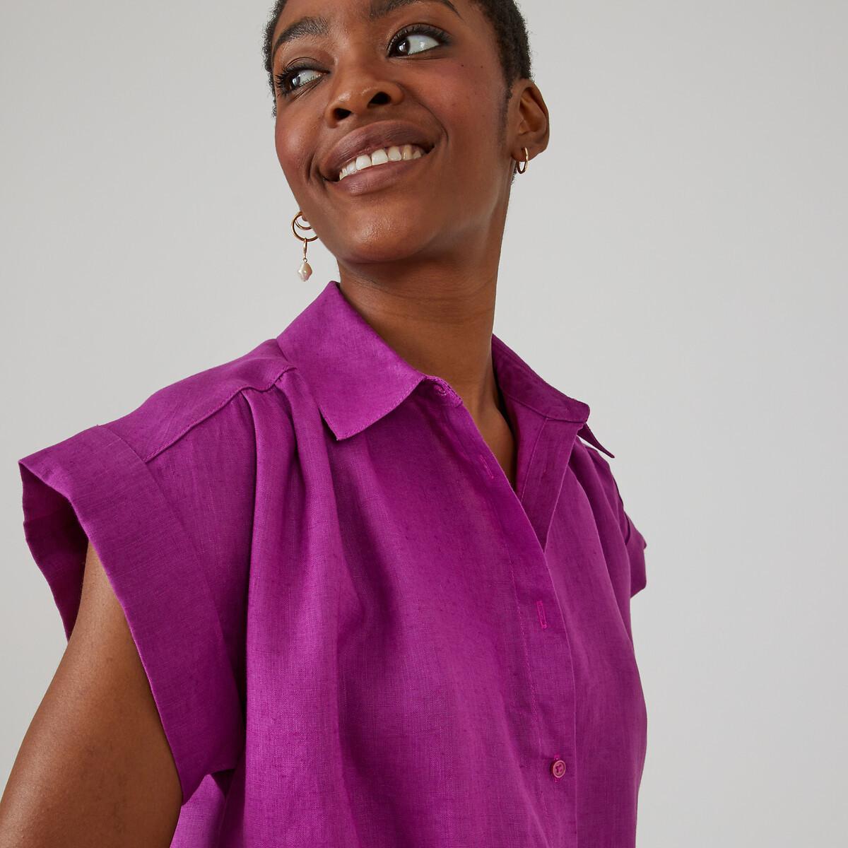 La Redoute Collections Signature Leinen Midi Blusenkleid