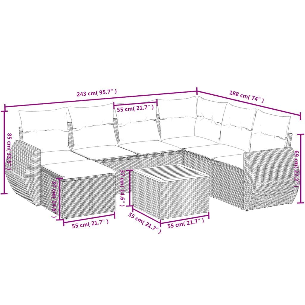 VidaXL Garten sofagarnitur poly-rattan