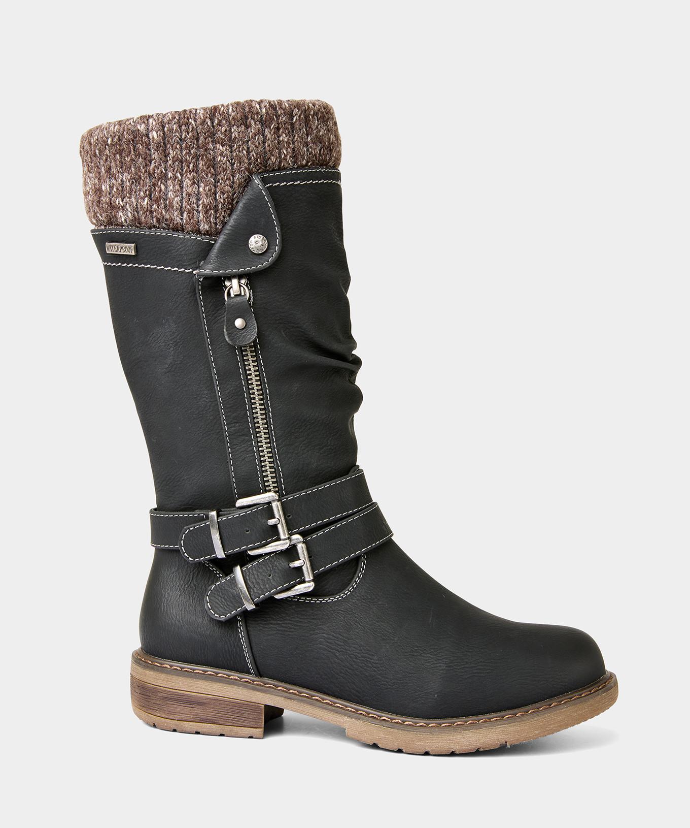 Joe Browns Langee Stiefel mit Riemen und Reißverschluss