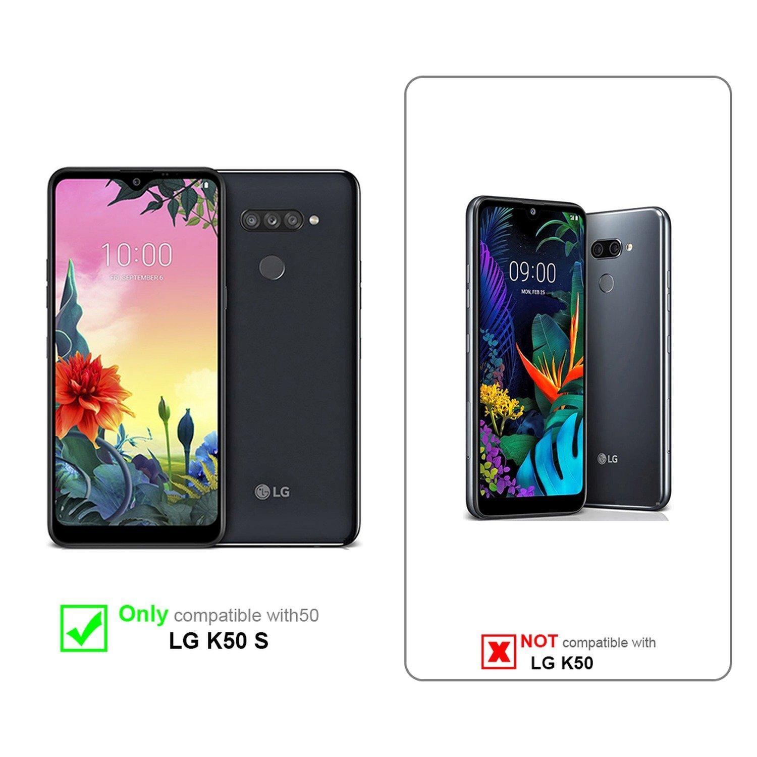 Cadorabo Cadorabo Hülle kompatibel mit LG K50S - Schutzhülle mit Magnetverschluss, Standfunktion und Kartenfach