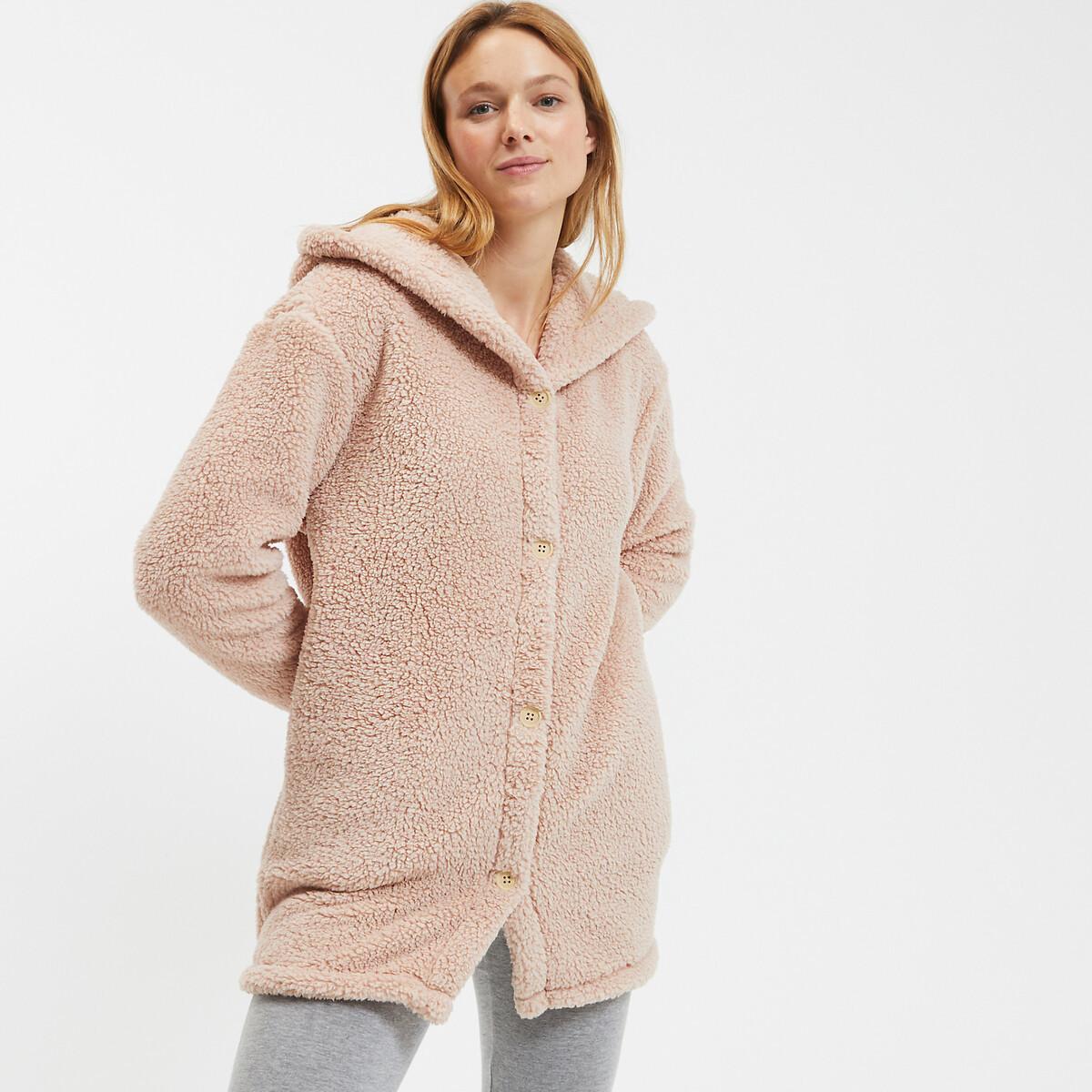 SO'HOME Fleece-Morgenmantel mit Kapuze