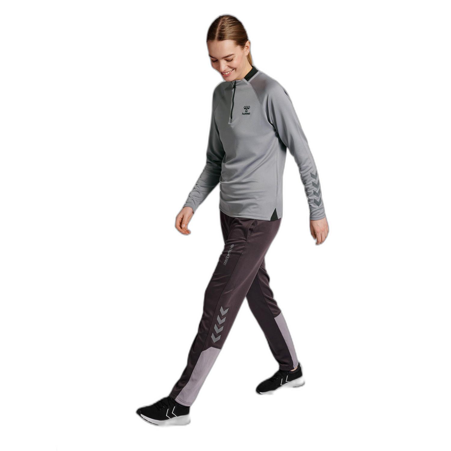 Hummel sweatshirt mit habem reißverschuss, damen humme hmgg12 action