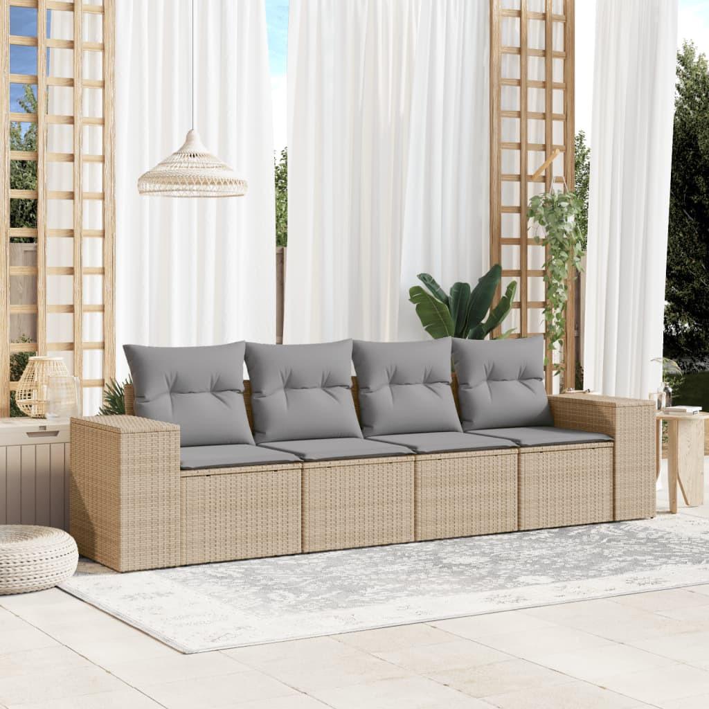 VidaXL Garten sofagarnitur poly-rattan