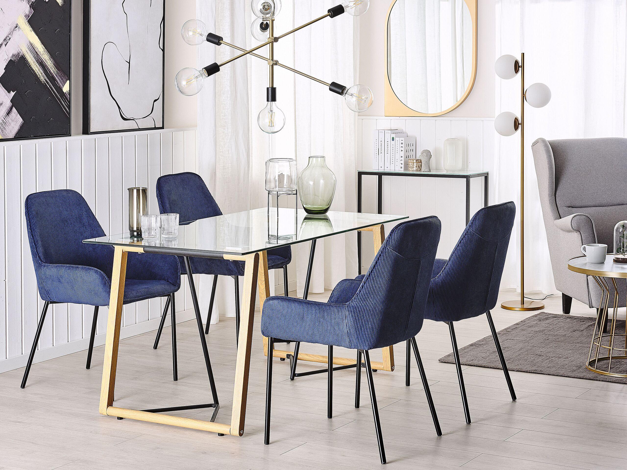 Beliani Esstisch aus Sicherheitsglas Modern TACOMA