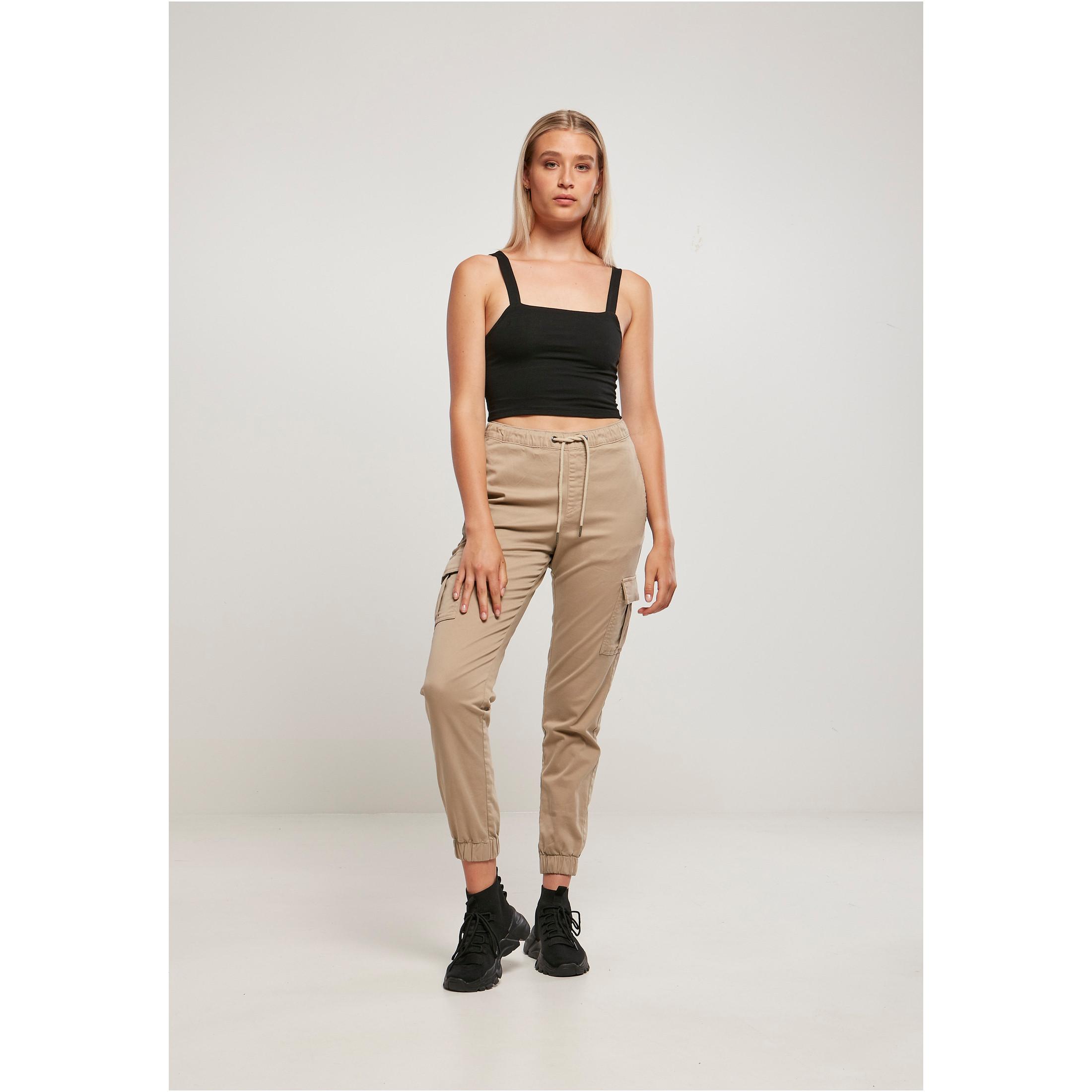 URBAN CLASSICS bequeme cargo-jogginghose mit hoher taille damen gt