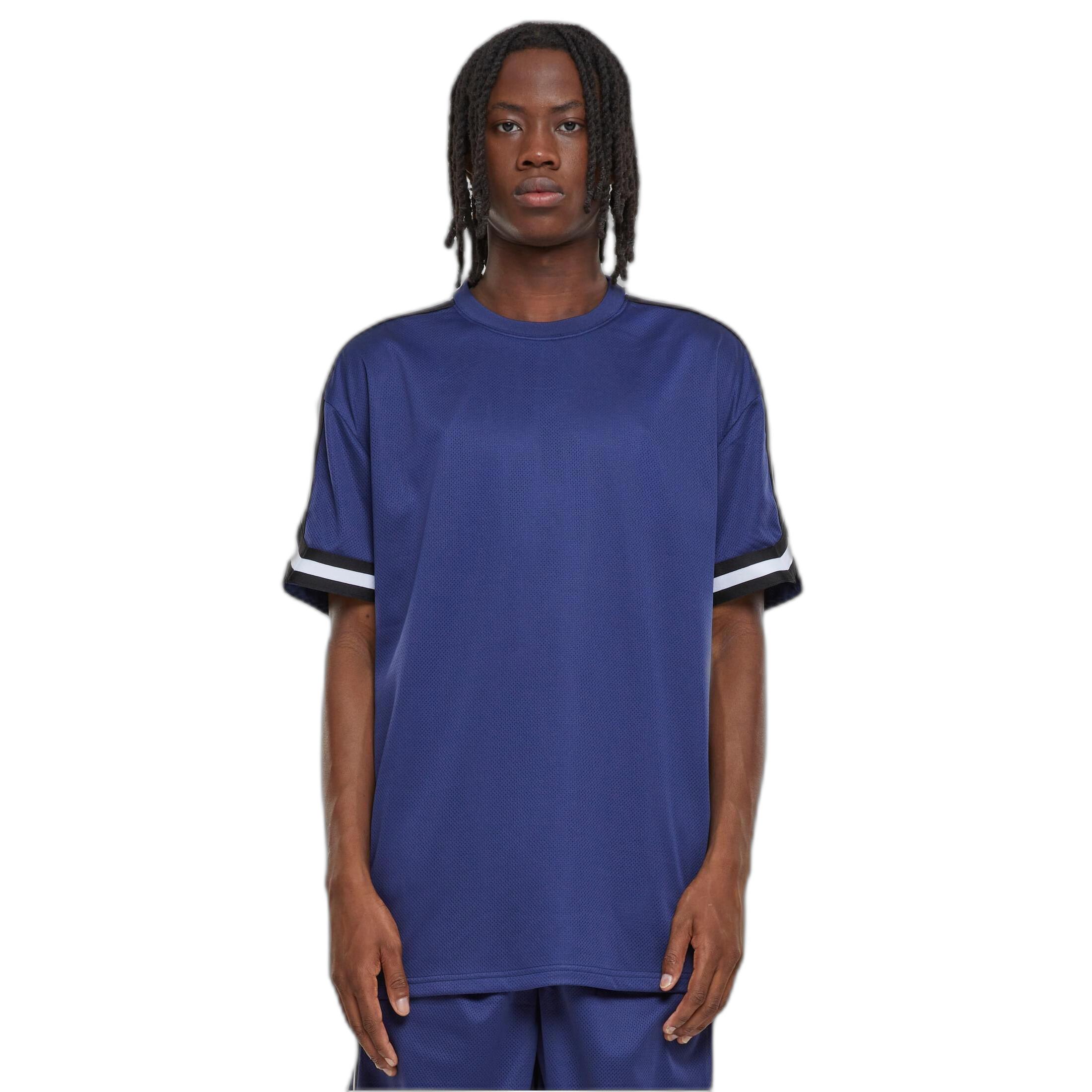 URBAN CLASSICS Oversized Stripes Mesh T-Shirt