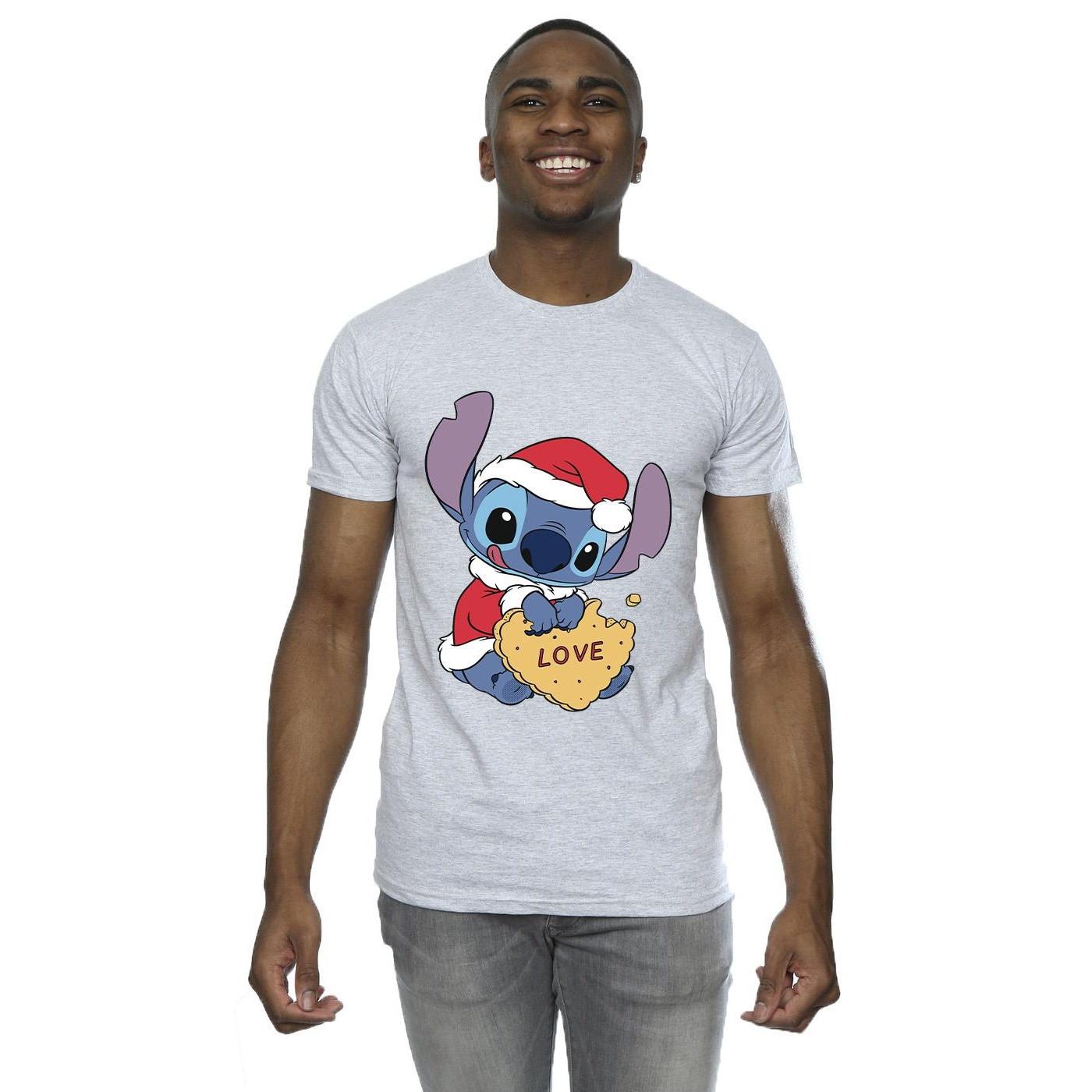 Disney Stitch Christmas Cookie Print T-Shirt
