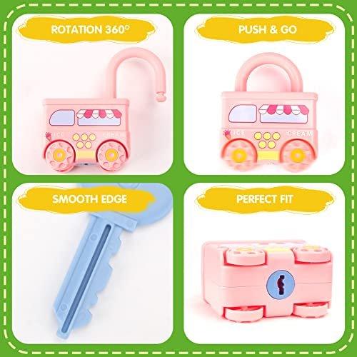 Activity-board Schloss mit Schlüssel Baby Spielzeug ab 2 3 4 5 Jahre - Motorikspielzeug Busy Board Baby Sensorik