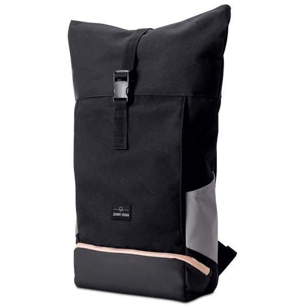 Johnny Urban Allen - Rolltop Rucksack M Schwarz-Rosa