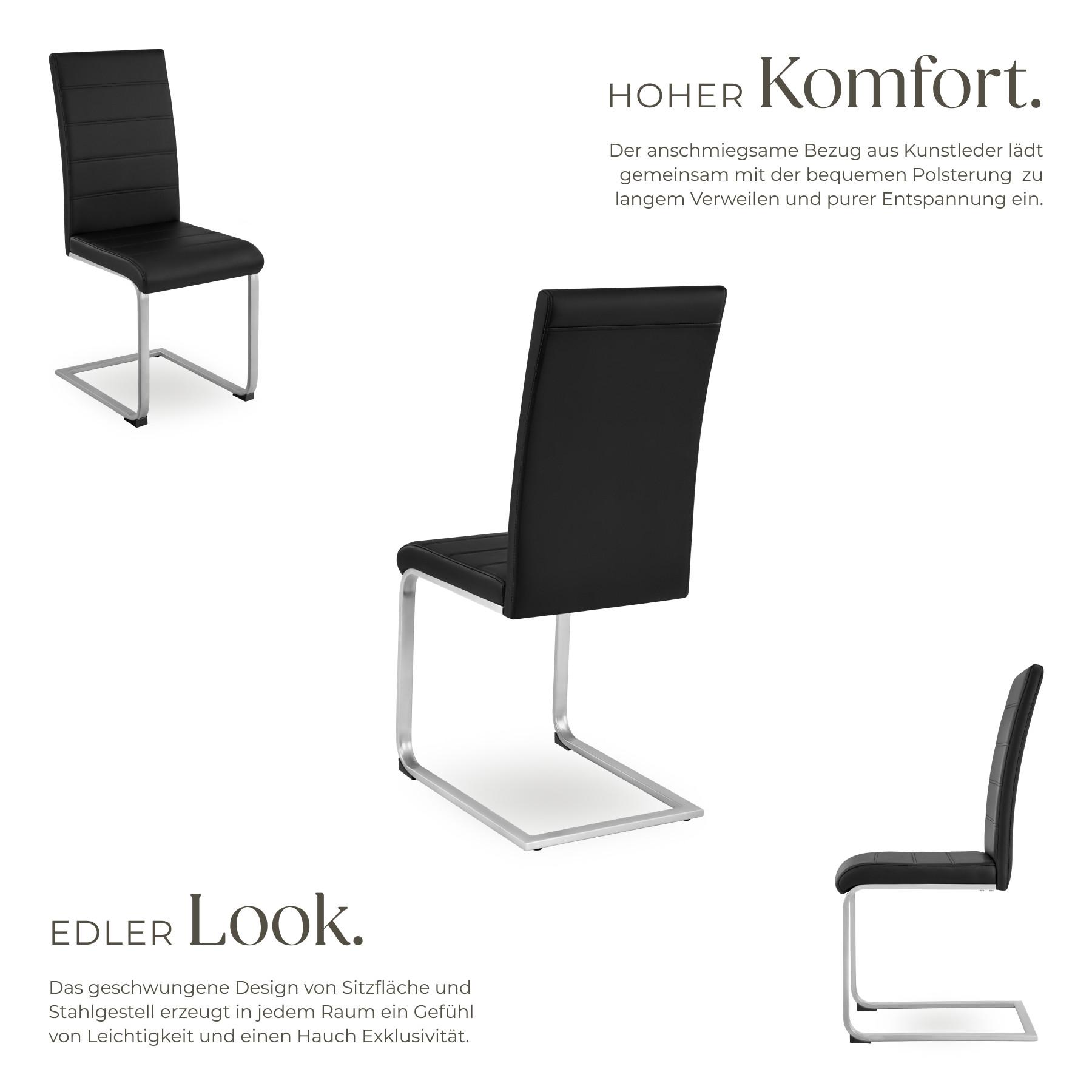 Tectake Esszimmerstühle Schwingstühle