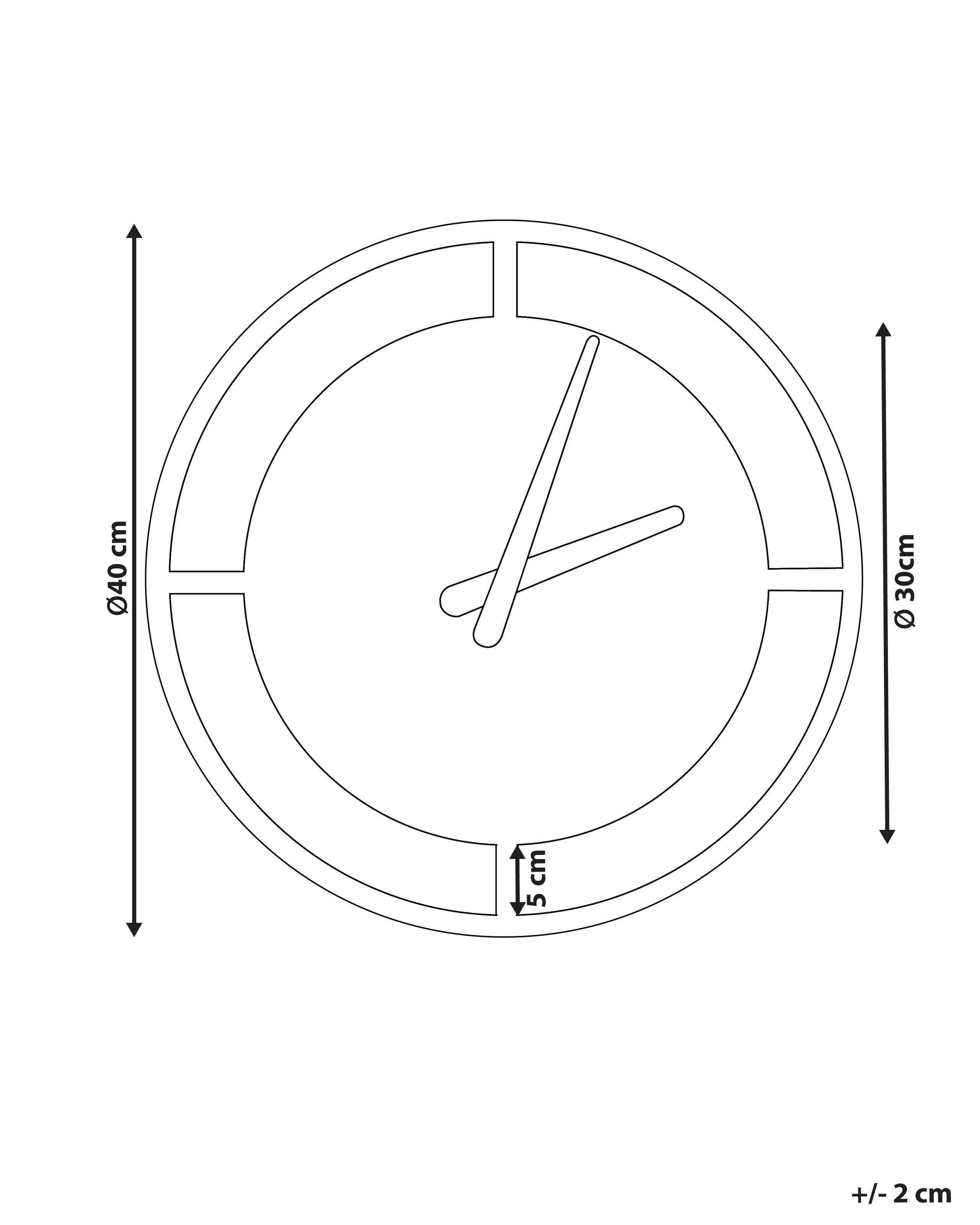 Beliani Wanduhr aus Stahl Modern TRIENT