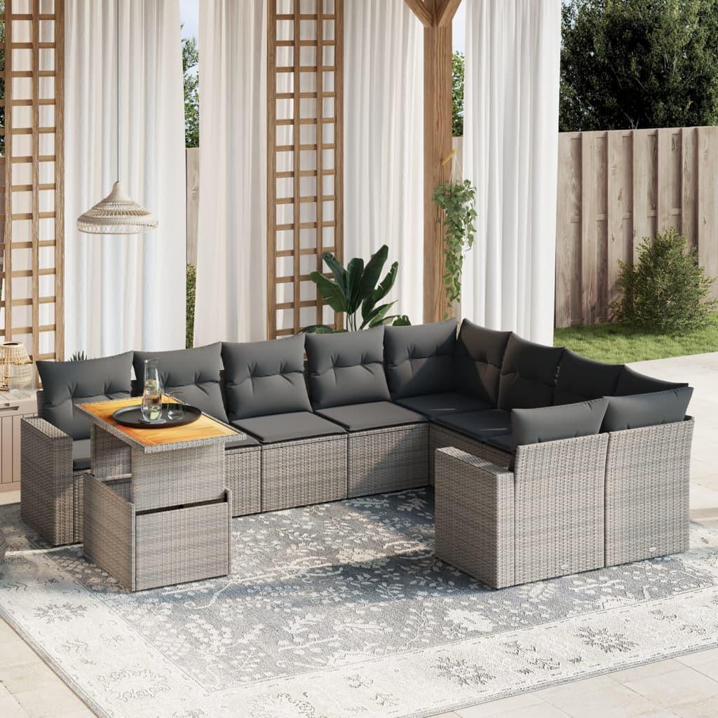 VidaXL Garten sofagarnitur poly-rattan