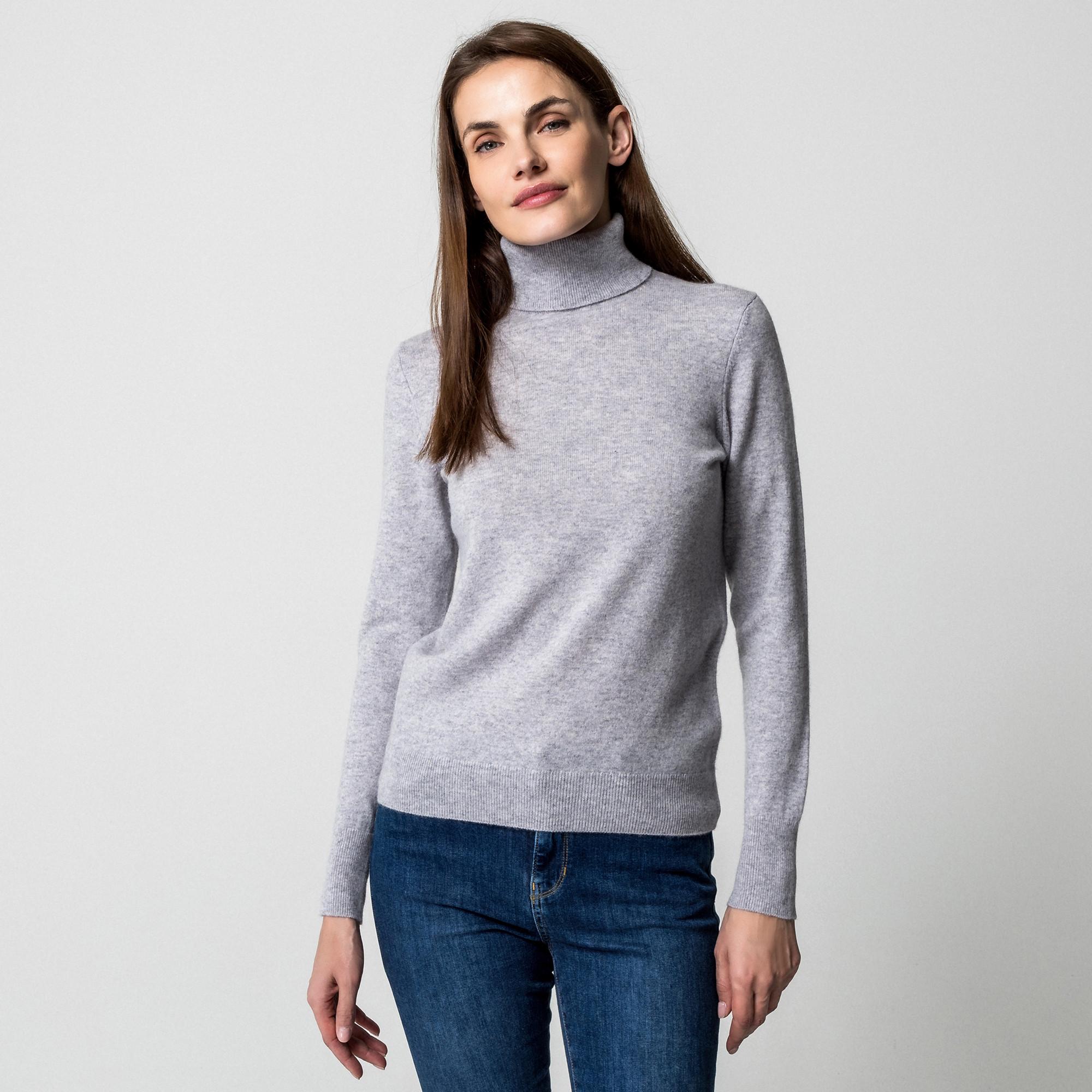 Manor Woman Bio-Cashmere Pullover, Rollkragen