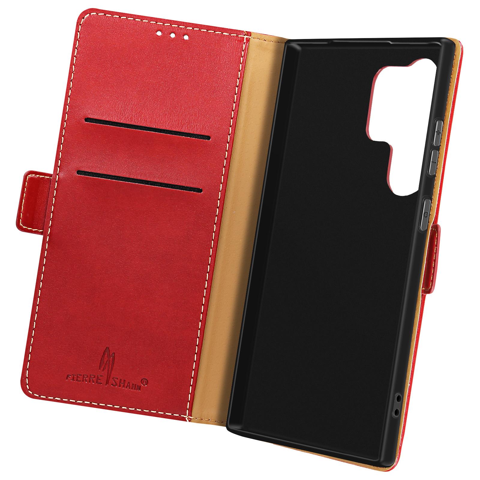 Avizar Samsung S24 Ultra Wallet Hülle Rot