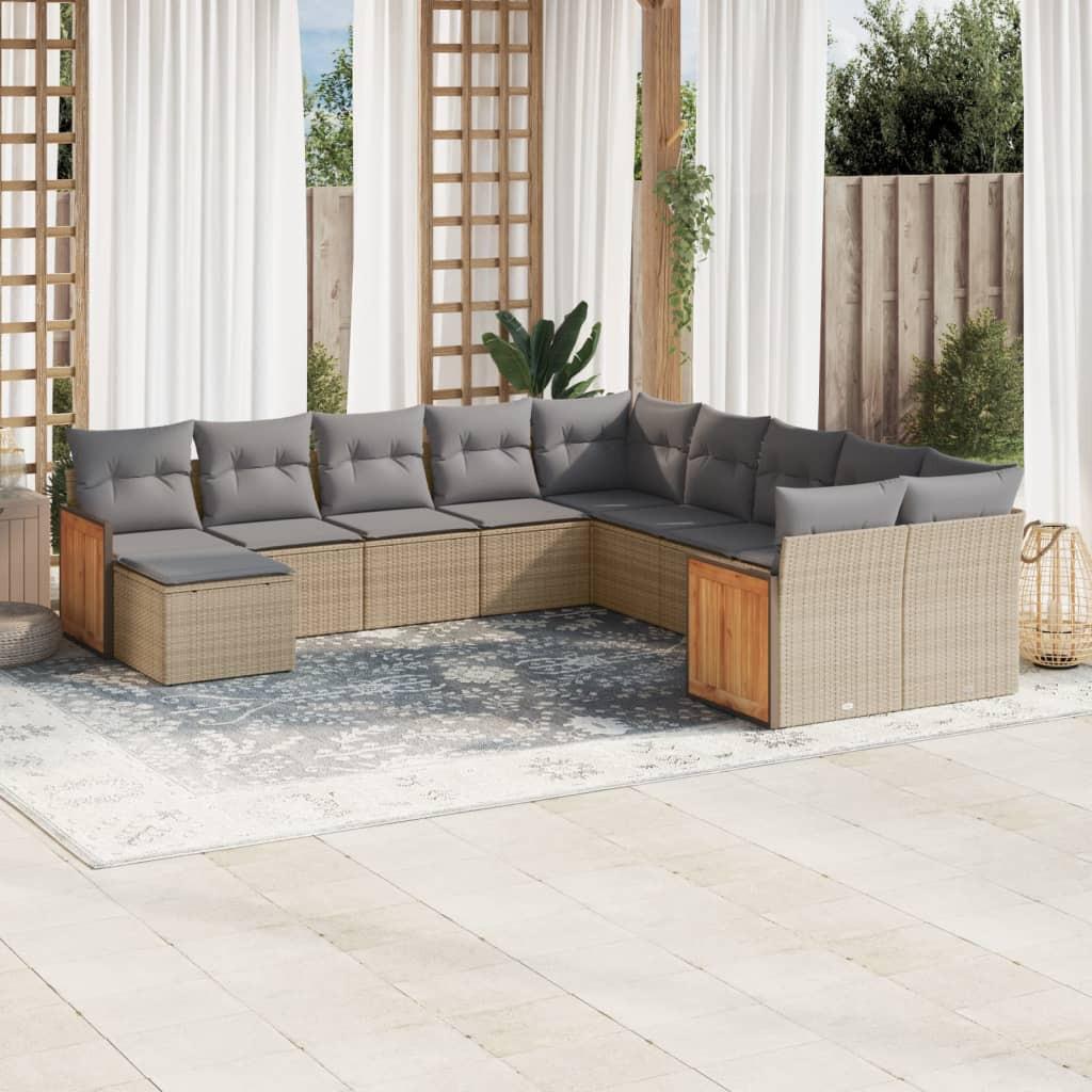 VidaXL Garten sofagarnitur poly-rattan