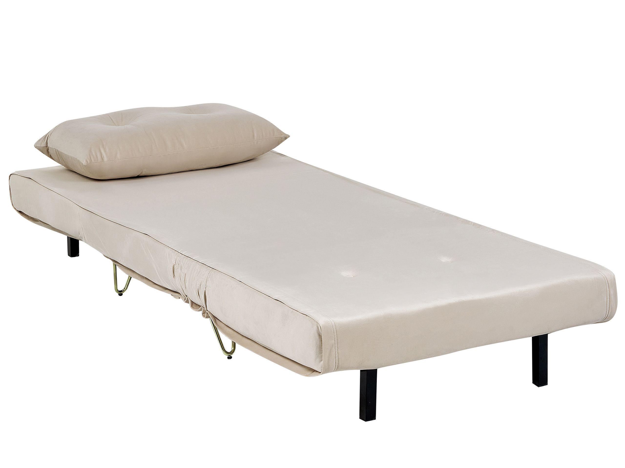 Beliani Schlafsofa aus Samtstoff Glamourös VESTFOLD
