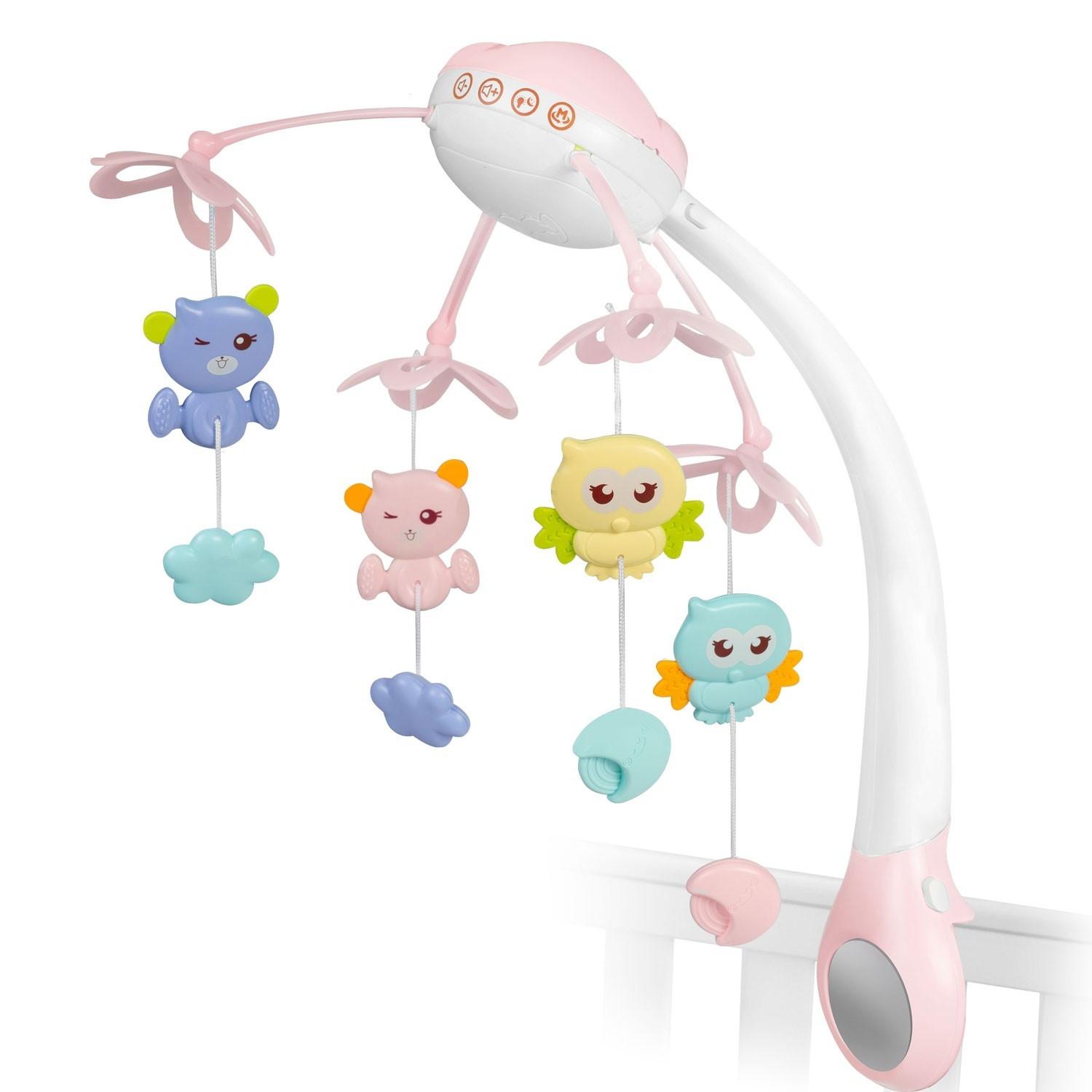 B2X Spieluhr mit Projektor für Kinderbett RK-813 rosa