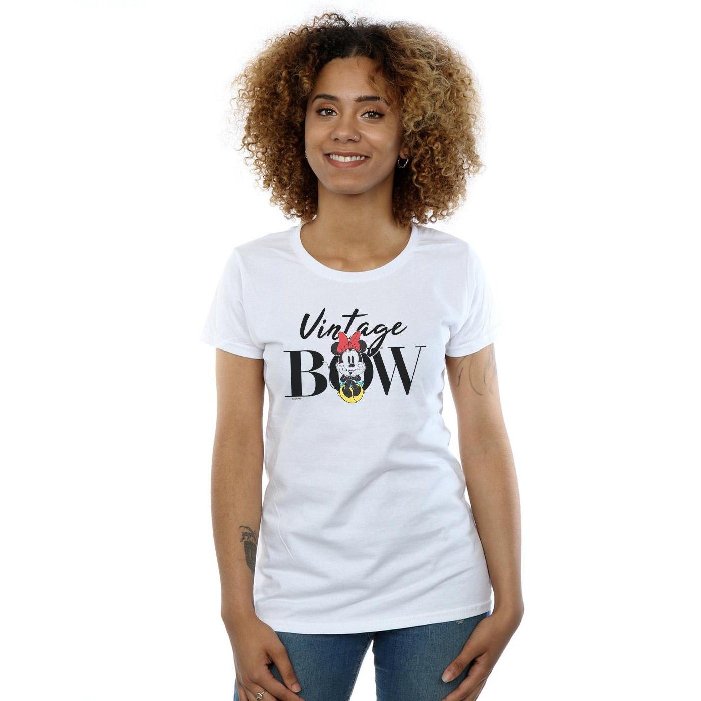 Disney Minnie Maus Vintage Bow Print T-Shirt