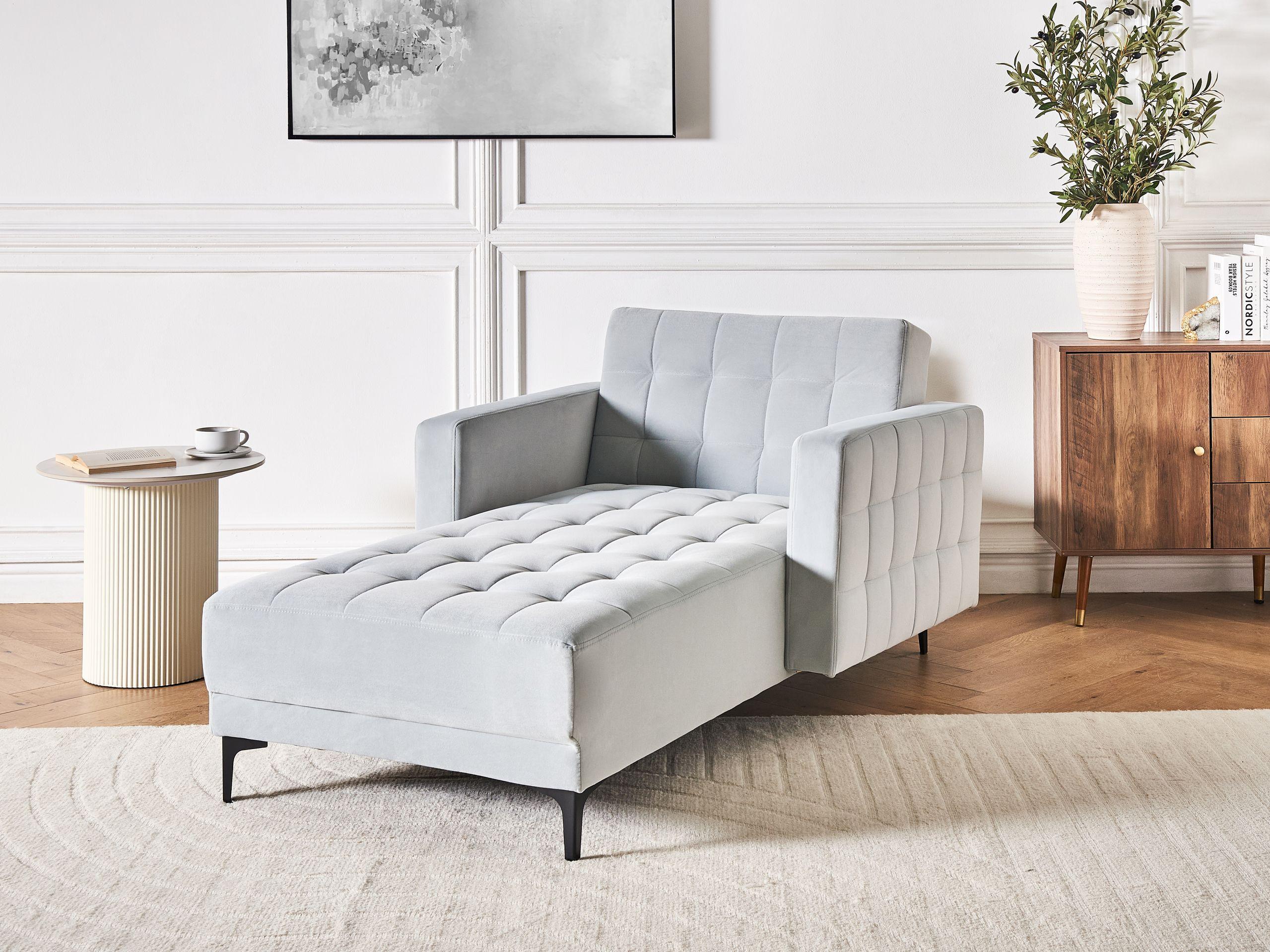 Beliani Chaiselongue aus Samtstoff Glamourös ABERDEEN