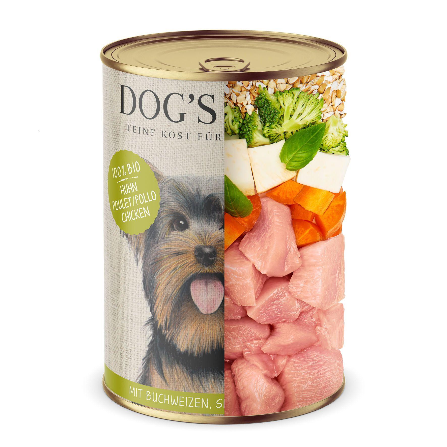 Dog's Love Bio Huhn Buchweizen Sellerie und Basilikum - Multipack