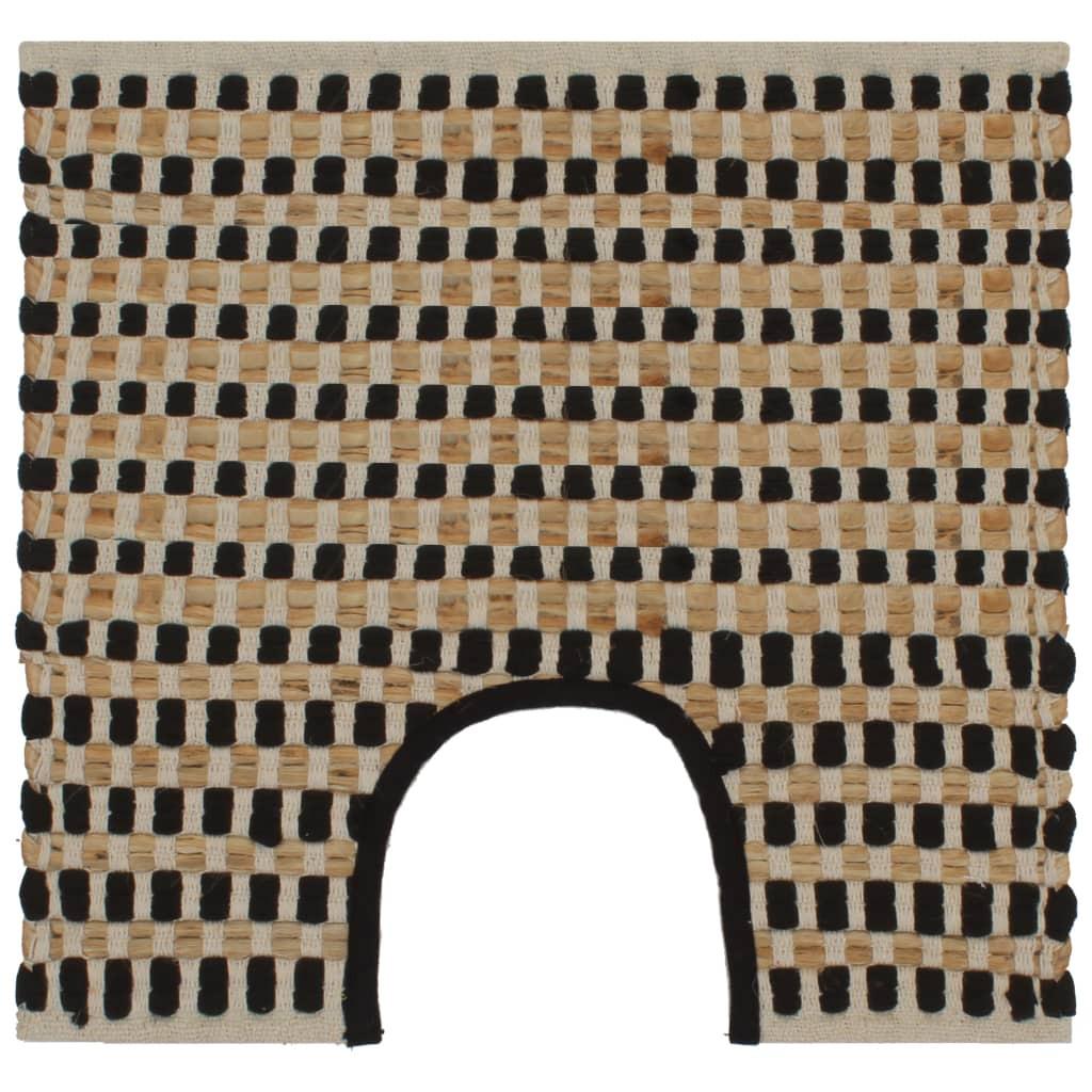VidaXL Handgewebtes Badematten-Set Jute Stoff