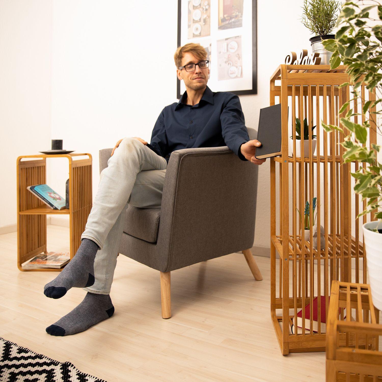 B2X Bambusregal mit abgerundeten Ecken