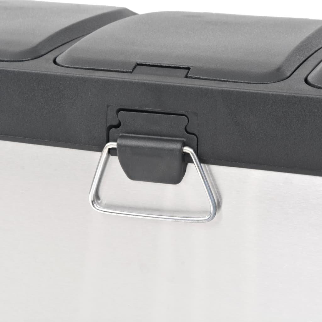 VidaXL Mülleimer edelstahl