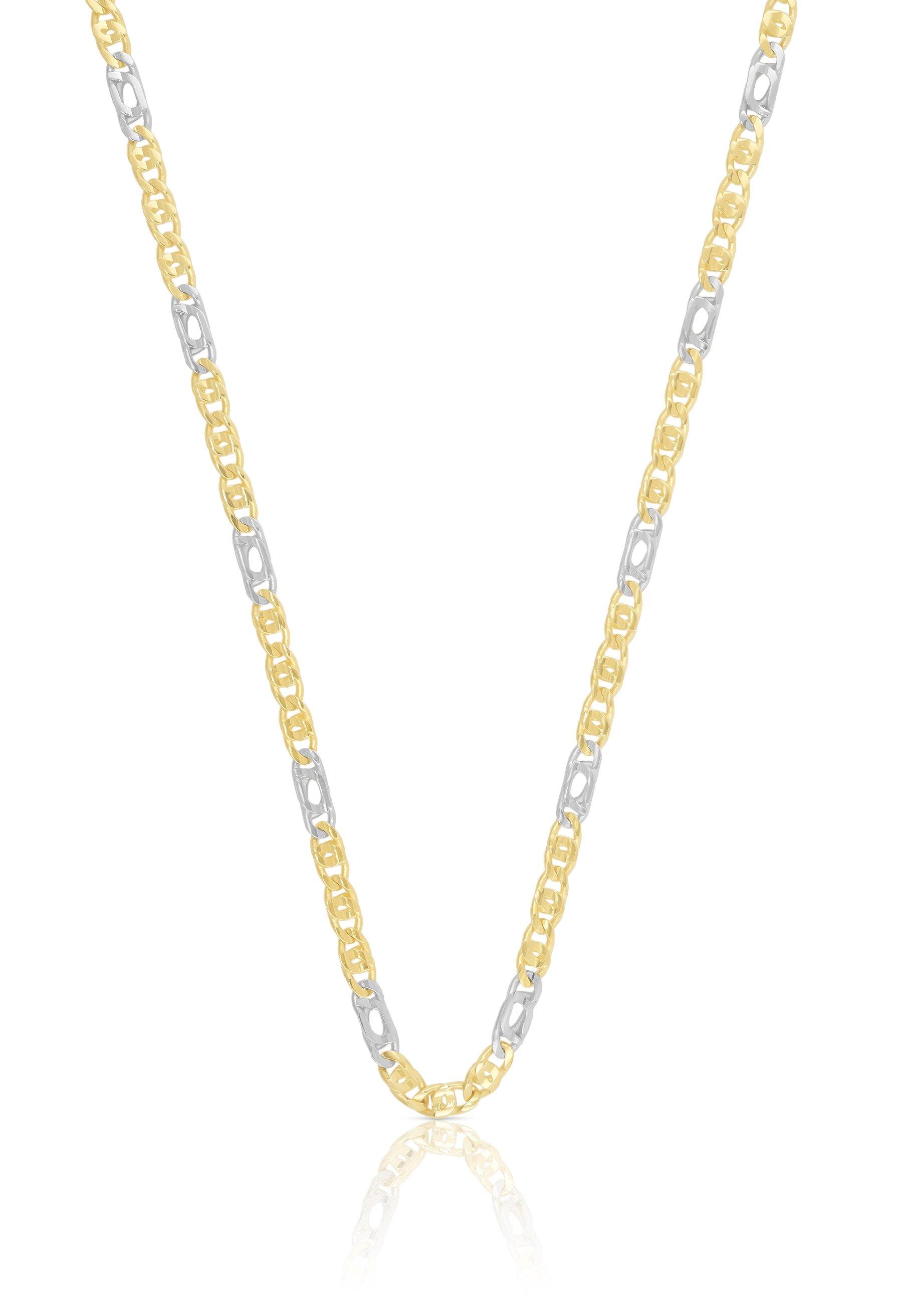 MUAU Schmuck Collier Fantasie Bicolor Gelb-/Weissgold 750, 2.5mm, 50cm