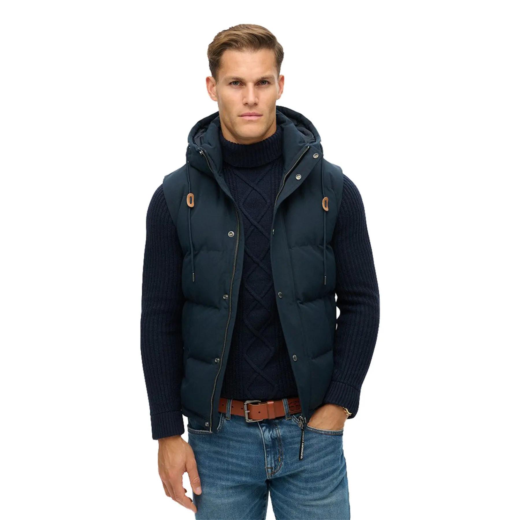 Superdry daunenweste mit kapuze everest