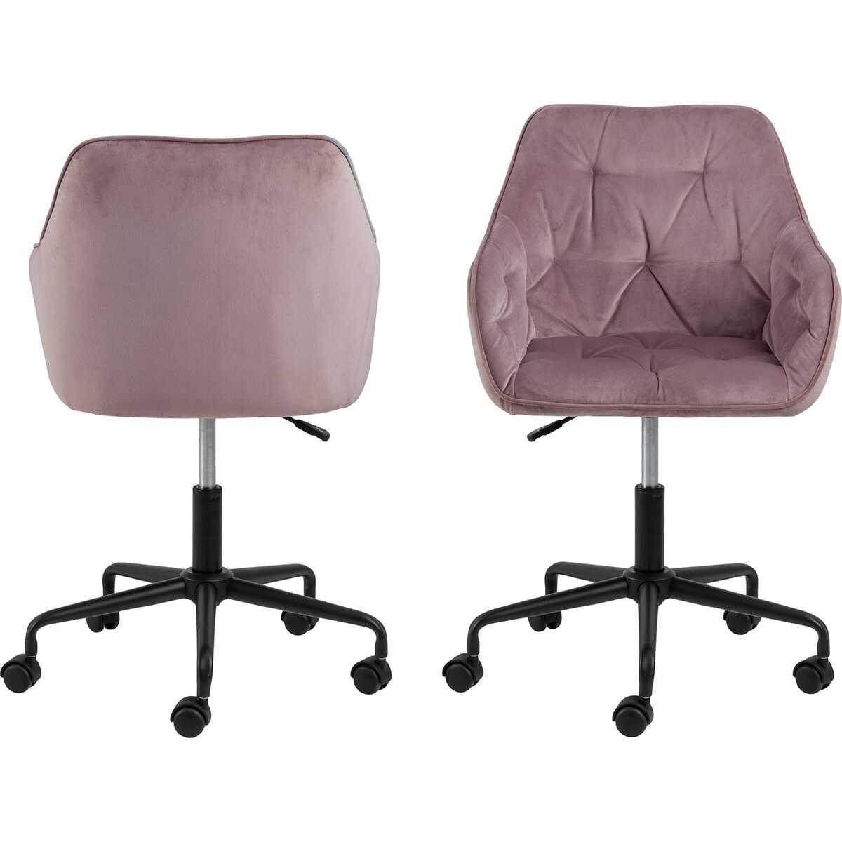 mutoni Bürostuhl Shields VIC Stoff Dusty Rose Schwarz