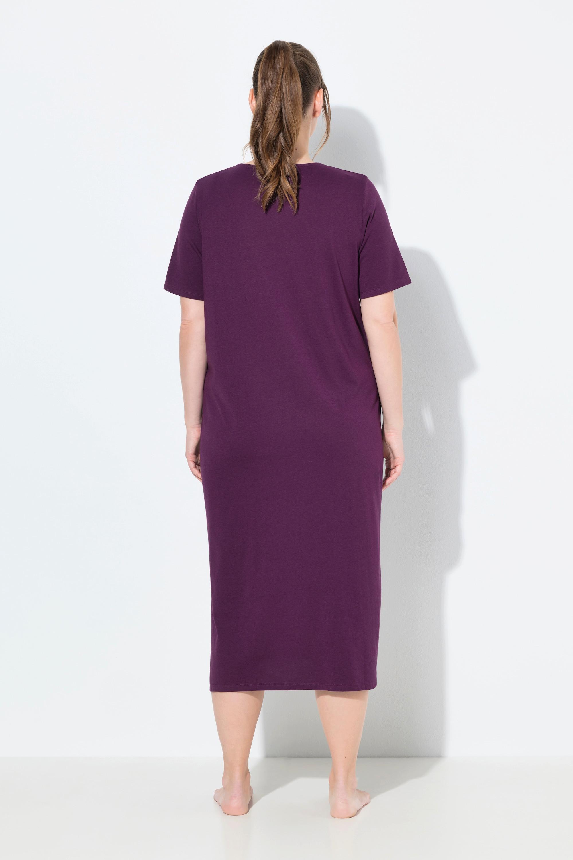 Ulla Popken Nachthemd, Lochstickerei, Halbarm, Modalmix