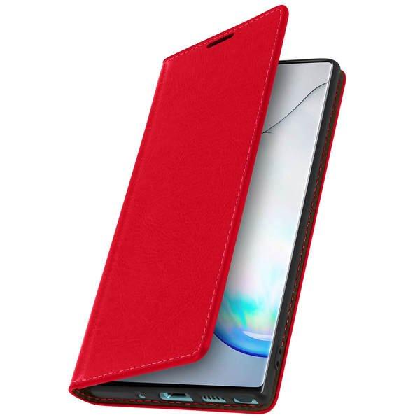 Avizar Cover Echtleder Galaxy Note 10 Plus Rot