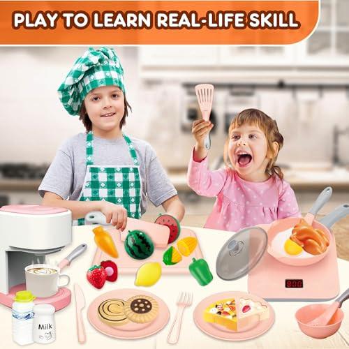 Activity-board KinderKüche Zubehör Küchenspielzeug Set, 36-Teiliges Kinder Küche Spielküche Zubehör mit