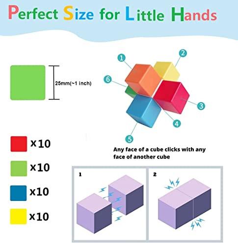 Activity-board Magnetische Bauklötze Würfel, Bauklötze Spielzeug für Kinder
