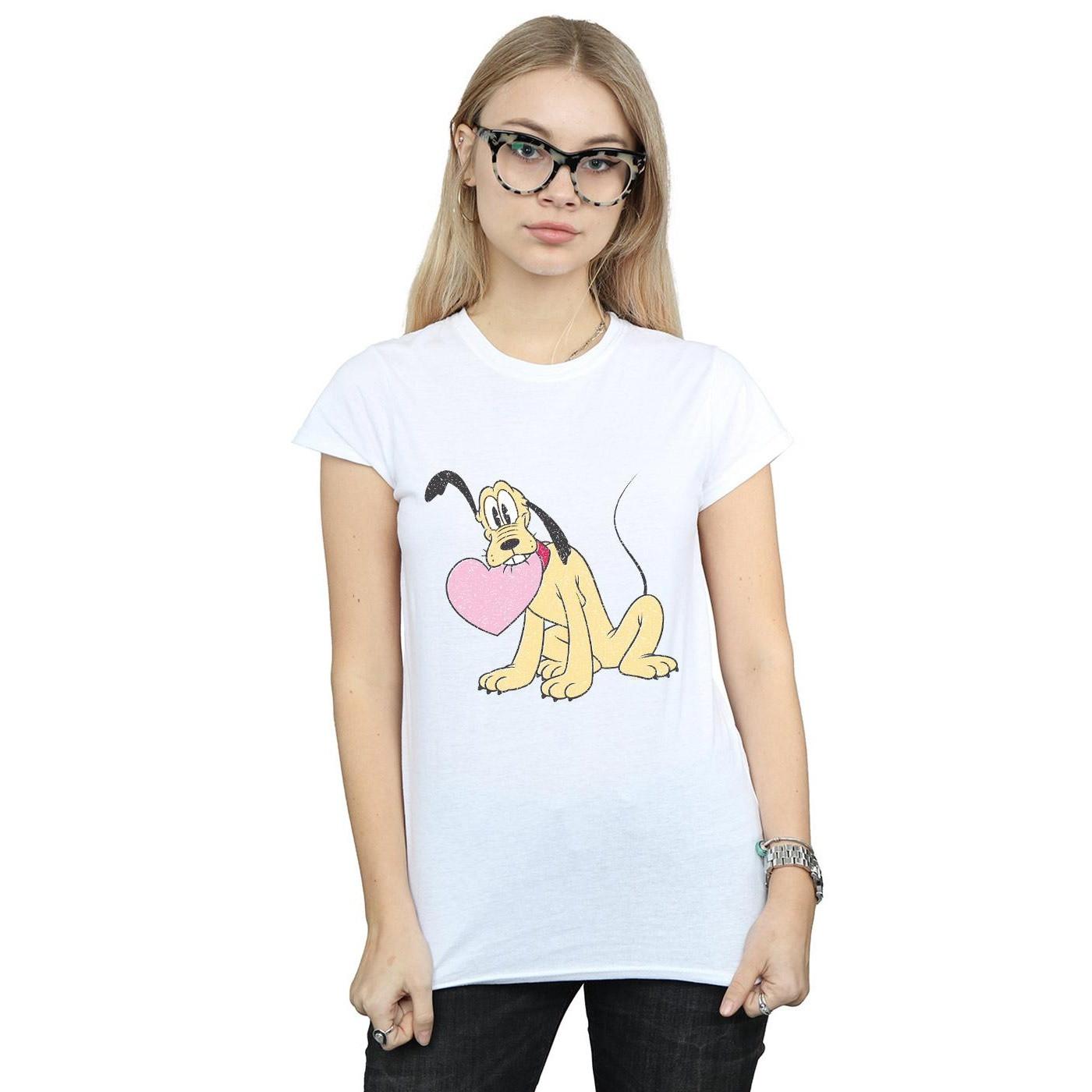Disney Pluto Herz Print T-Shirt