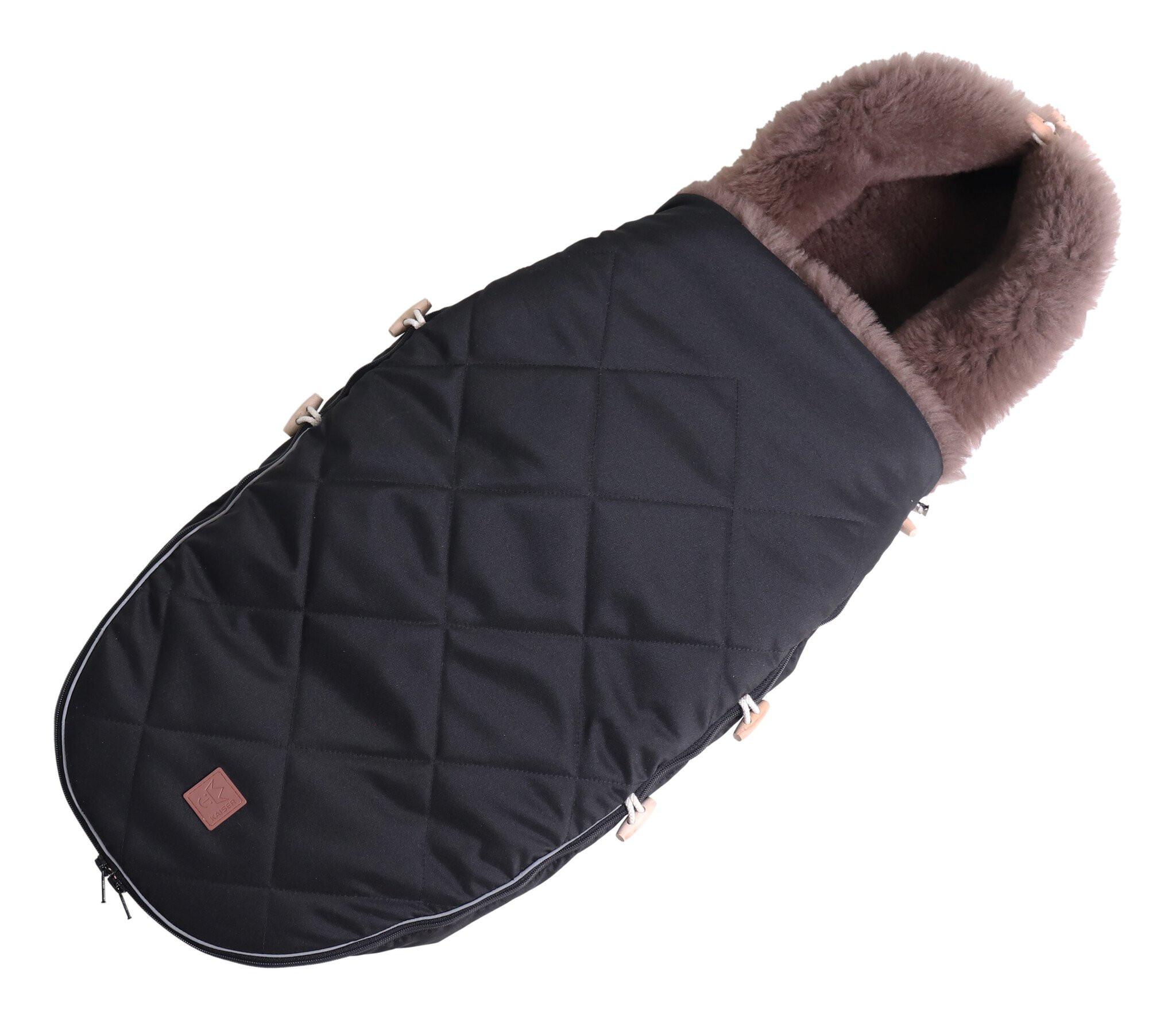 Kaiser Lammfell Fusssack Toffee black