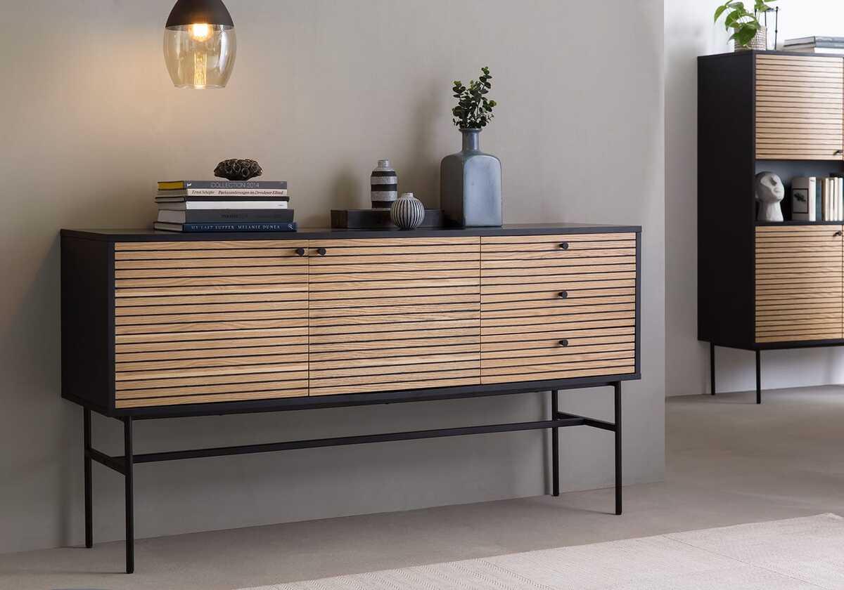 mutoni Sideboard Echtholzfurnier 160x40x85
