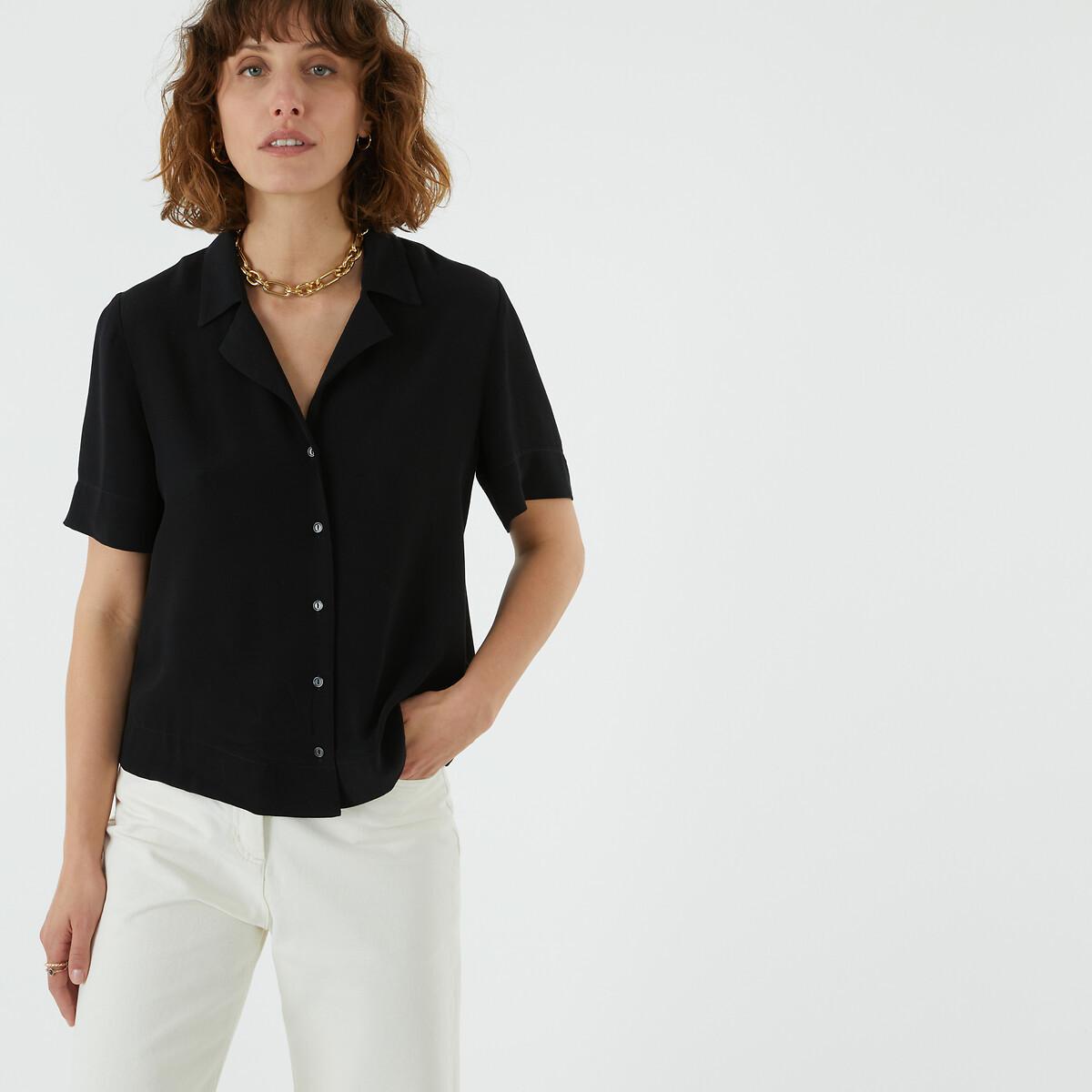 La Redoute Collections Kurzärmelige Reverskragen Bluse