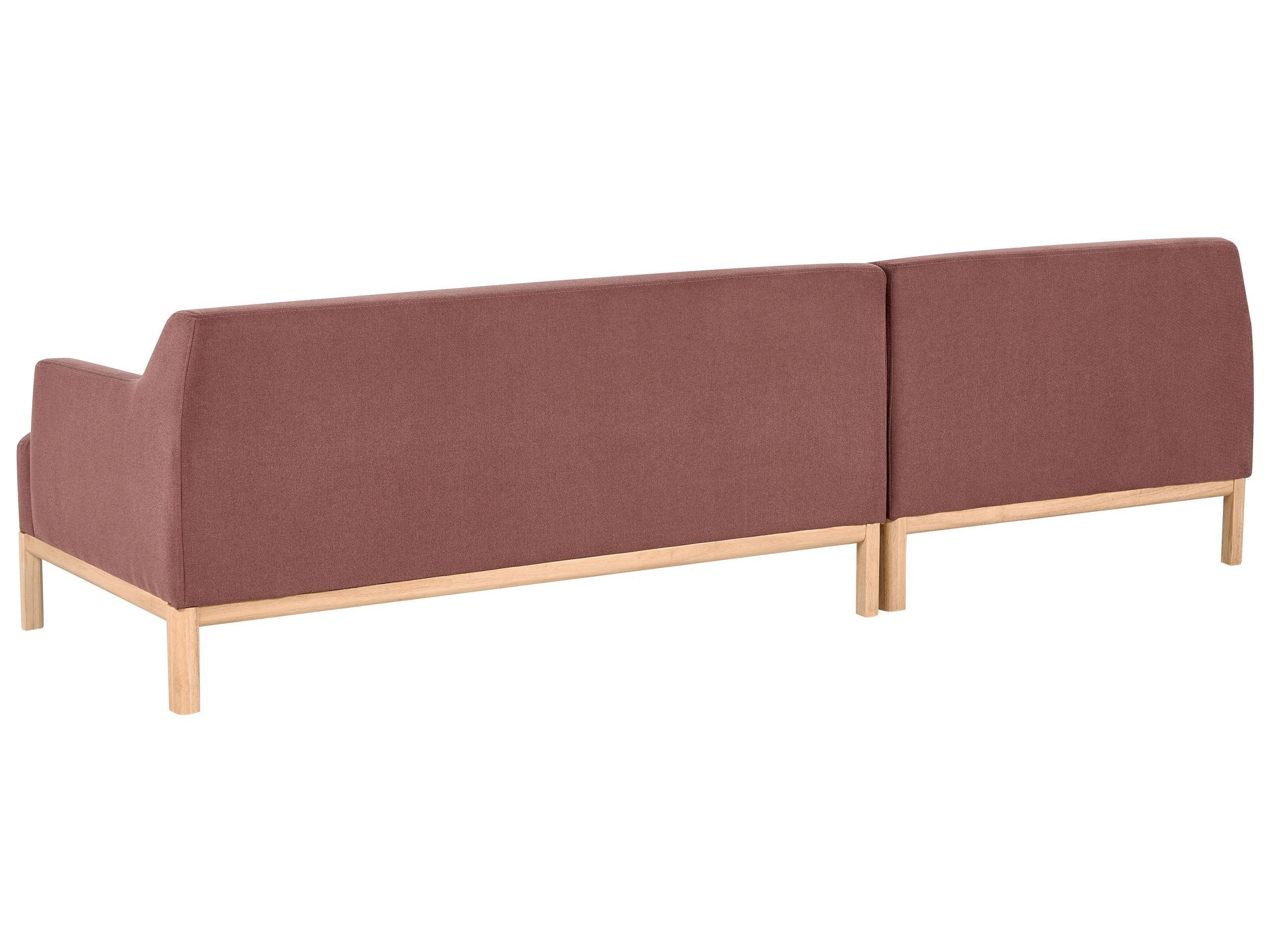 Beliani Rechtsseitiges Ecksofa aus Polyester Skandinavisch SOSJO