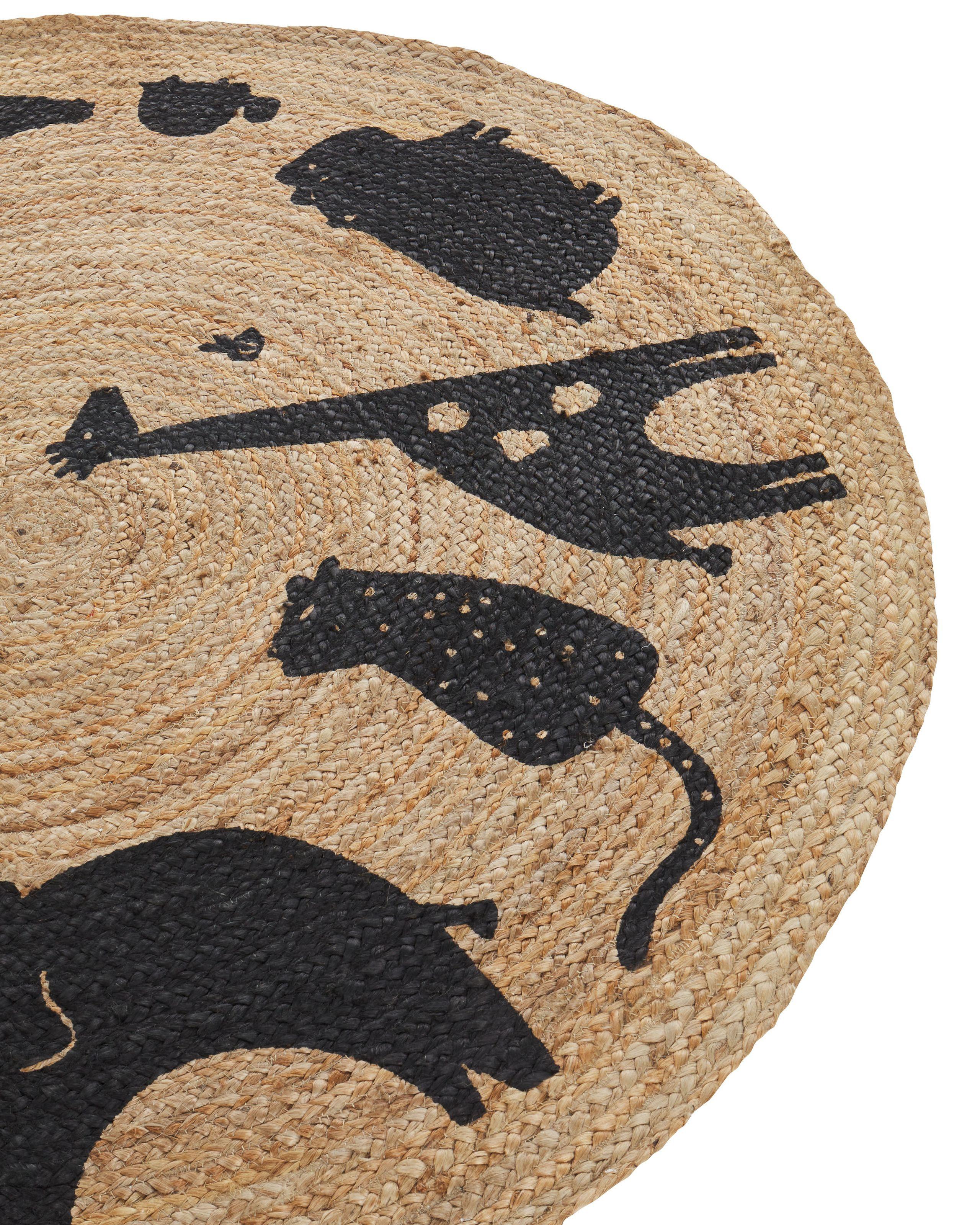Beliani Kinderteppich aus Jute Boho EARTH
