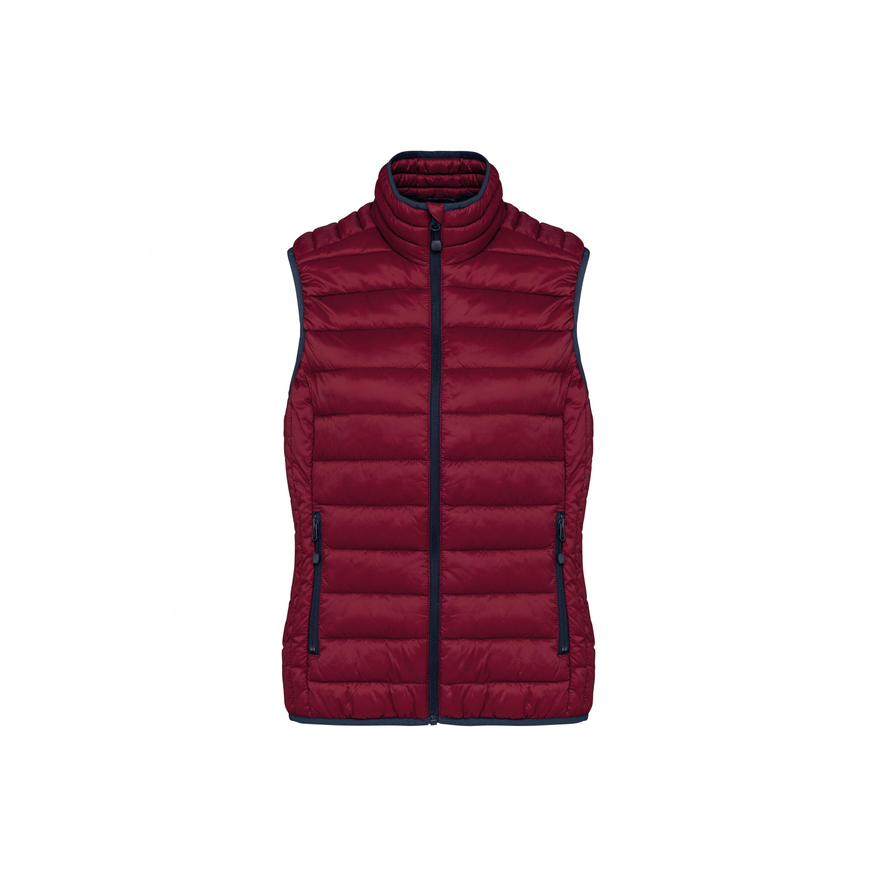 Kariban leichte ärmellose daunenjacke, damen