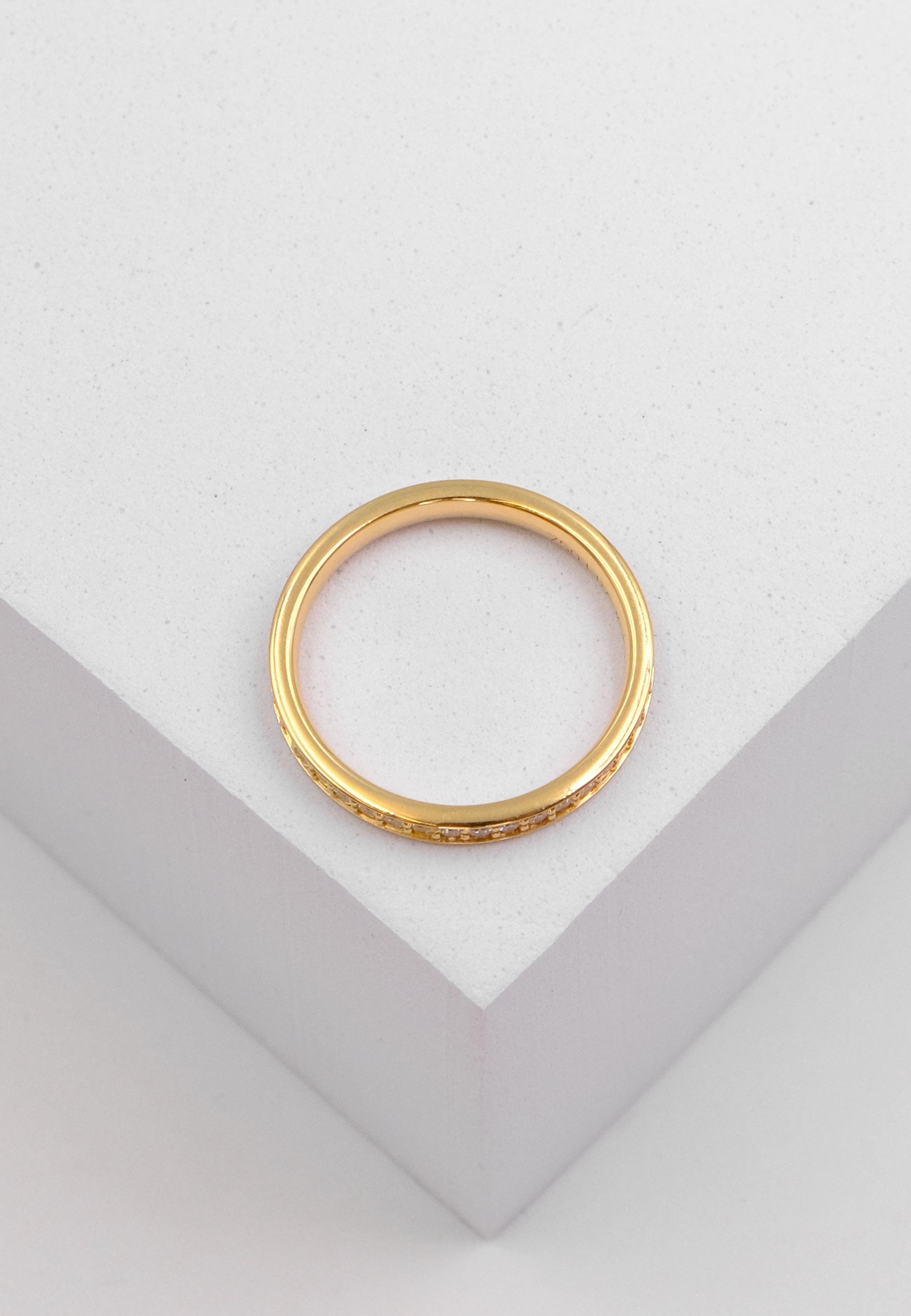 MUAU Schmuck Mémoire Ring Diamant 0.50ct. Gelbgold 750