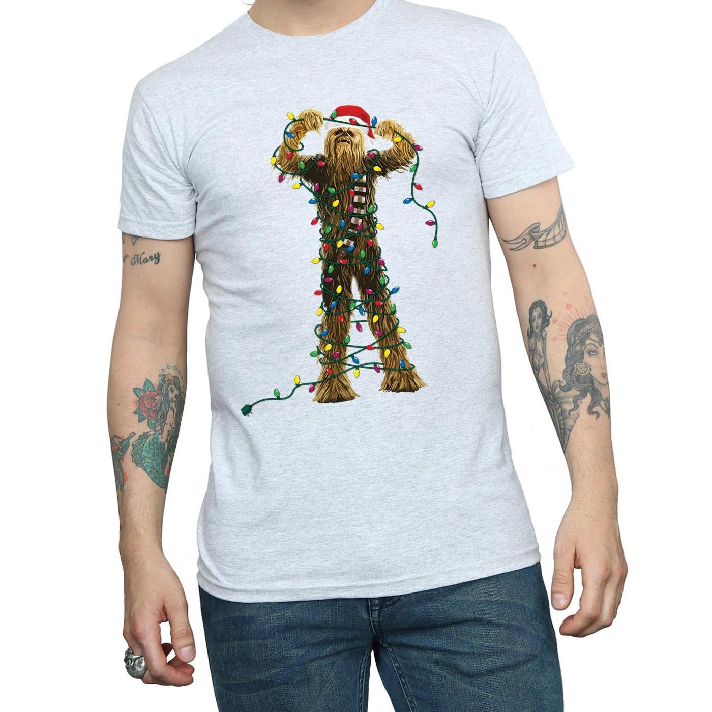 STAR WARS Star Wars Chewbacca Christmas Lights T-Shirt