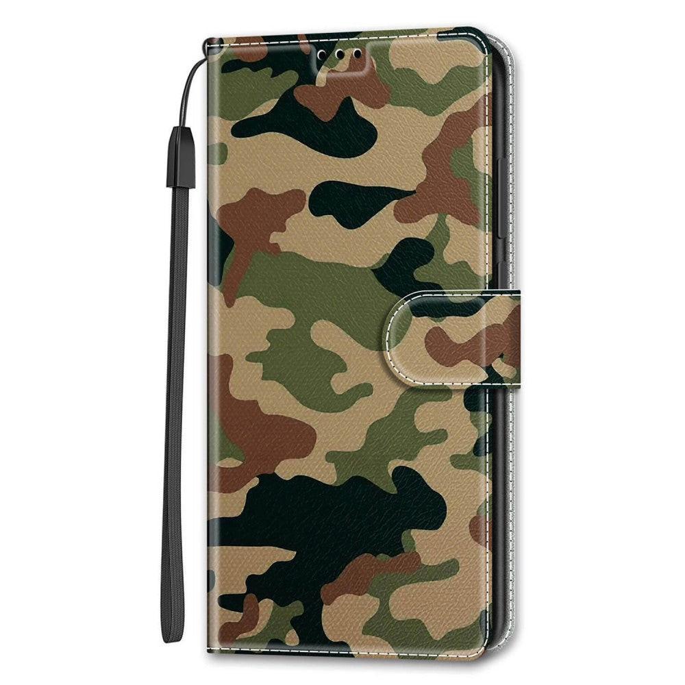 Cover-Discount Galaxy S22+ - Leder Hülle Etui Camouflage