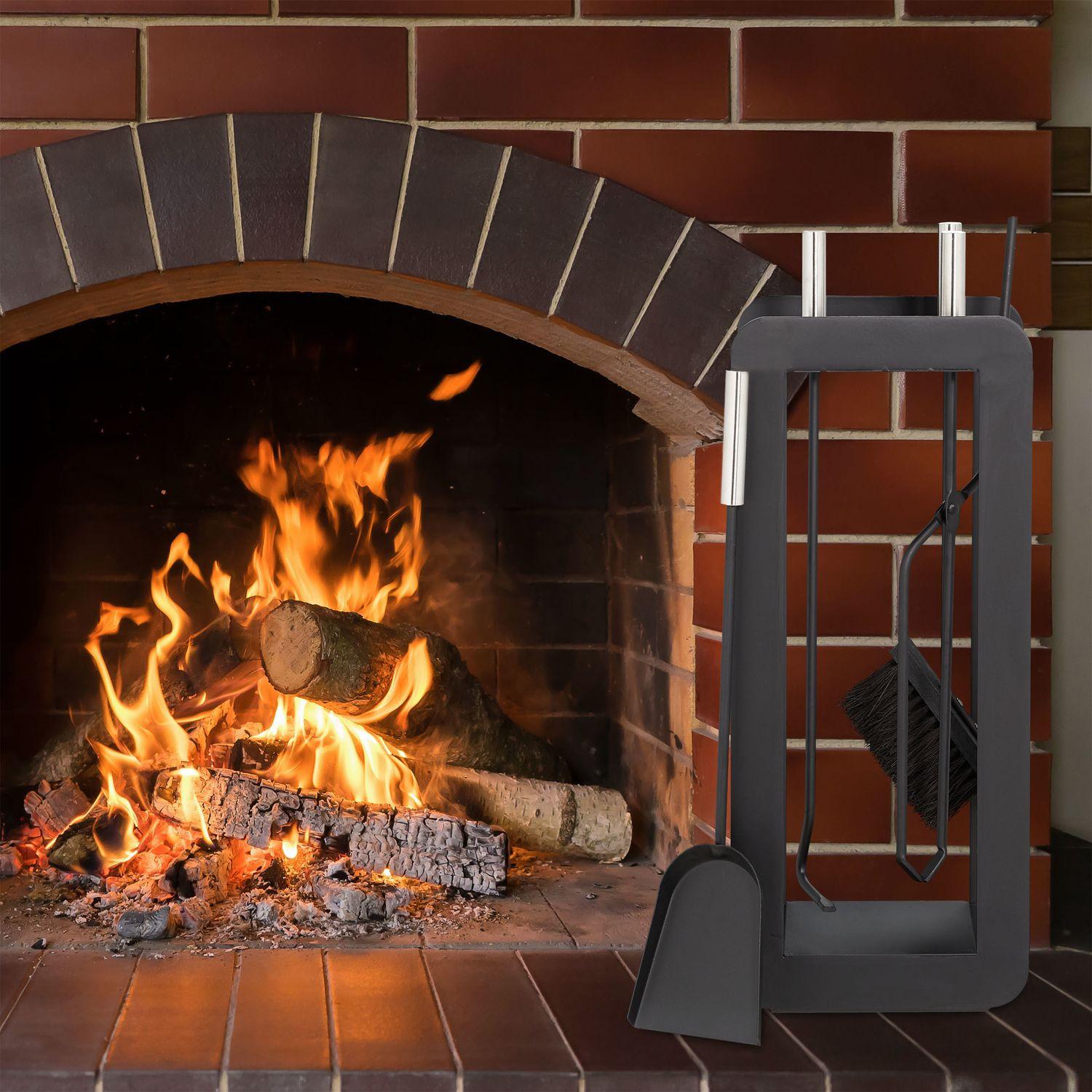 B2X Schwarzer Feuerständer in 5 Teilen modern