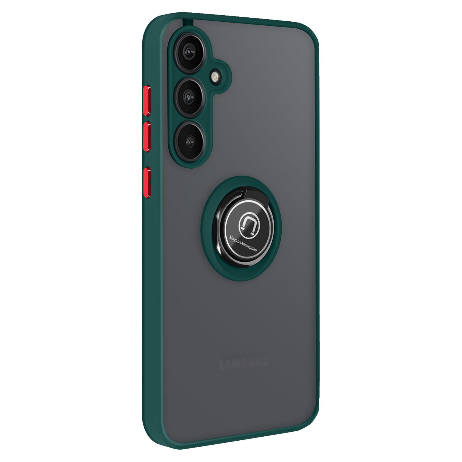 Avizar Ring-Hülle Samsung A35 Dunkelgrün